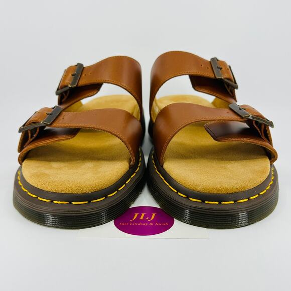 Dr. Martens Men\'s Josef Oak Analine Leather Buckle Comfort Slide Sandals Size 13 main image 5